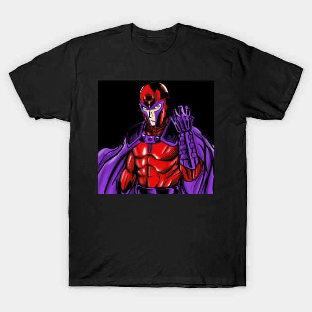 crimson magnus ecopop superhero art T-Shirt by jorge_lebeau